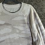 American Eagle Outfitters Oversized Cream and Tan Camo Distressed Crewneck Sweat Silver Size M Photo 2