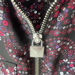 Michael Kors zip up long sleeve blouse w/2 pockets and cute zipper pull size M Photo 2