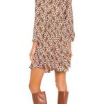 Faithfull the Brand Faithful The Brand Naline Mini Dress in Burgundy Sable Paisley- size 6 Photo 1