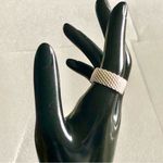 Tiffany & Co. TIFFANY Sterling Silver Somerset Mesh Cigar Band Style Ring Sz 8 Dust Bag & Box Photo 5