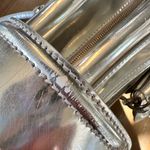 Burberry metallic silver canvas and leather tote bag Photo 14