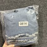 Pilcro  By Anthropologie Shirt Womens XSP Blue Denim Ruffle Long Sleeve Button Up Photo 6