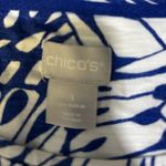 Chico's Navy and White Butterfly Print Short Sleeve Top Photo 6