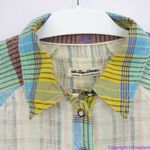 Free People NEW Moon Bay Mixed Plaid Top shirt, XS Photo 9
