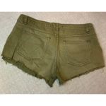Free People  Women’s Green Denim Shorts Size 28 High Rise Casual Boho Festival Photo 6