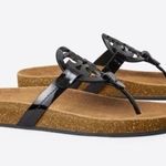 Tory Burch  Miller Cloud Sandals Perfect Black Patent Leather/ Suede Cork Photo 0