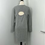 Athleta New  Small Gray Crossover Long Sleeve Back Vent Sweatshirt Dress Photo 4