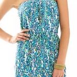 Lilly Pulitzer Windsor Sea Blue It’s a Stretch Strapless Cotton Jersey Dress Photo 0