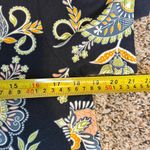 Loft  Navy Floral Print Short Sleeve Summer Dress Paisley‎ Pattern Medium M Photo 2