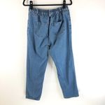 Woman Within Jeans Tapered Leg Elastic Back High Waist Medium Wash 12WP Photo 1