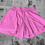 Nike Pink Lounge Shorts Elastic Waist Tonal Swoosh Athleisure Sporty Girl M Photo 0