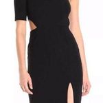 Jill Stuart Jill  Solid Black One Shoulder Cut Out Sheath Dress Size 6 Photo 1