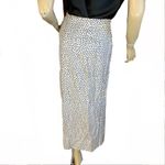 Vince  "STAR DOT DRAPE" ECRU & BLACK SILK BLEND DRAPED MIDI SKIRT (14) Photo 4