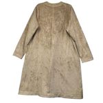 Gretchen Scott Women's Coat Faux Suede Gold Accents Pockets Size 14 NWT Tan Photo 2