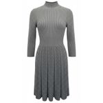 Eliza J  Gray Classic Women's Turtleneck Fit & Flare Knit Sweater Dress Small Photo 2