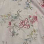 Ralph Lauren Floral Button Down sleep Shirt - White and Pink size XL Photo 6