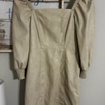 7 For All Mankind Tan Leather Dress Photo 0