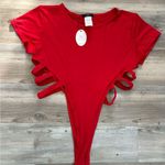Avidlove  NWT XXL Red Bodysuit with side slits with snap closure Photo 2