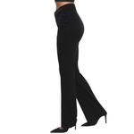 Good American - Black High Waist Striped Velour Dress Pants Sz Xl Photo 2