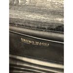 Bruno Magli Bologna Made in Italy Black Leather Suede Convertible Crossbody Bag Photo 4