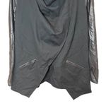 Spanx  Drape Front Faux Leather Convertible Jacket Black Size XL Photo 4