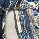 Free People  All Shook Up Blue Floral Combo Deep V One Piece Jumpsuit Photo 4