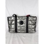 Pajar ‎ Quilted Tote Bag Metallic Silver Lightweight Travel Gym Weekend OS Photo 12