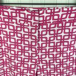 Trina Turk  Moss 2 Pants Women's Size 6 Pink White Printed Logo Cotton Blend Photo 3