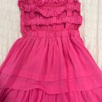Pink Mini Dress W/ Striped Open Back Photo 1