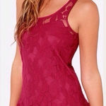 Lulus 💕LULU*S💕 OTHERS FOLLOW Berry Red Lace Dress Photo 0