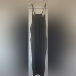 Moa Moa NWT DryGoods  black wide / barrel leg comfy jumpsuit, pockets; size L Photo 4