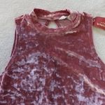 Arizona Jeans  Mauve Velvet Mock Neck Swing Sleeveless Top NWT Photo 2