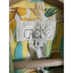 Cache Vintage  Hawaiian Floral Single Button Blazer Jacket 2 Yellow Tropical Photo 1