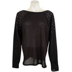 PINK - Victoria's Secret VICTORIA’S SECRET PINK Embellished Rhinestone Sleeve Knit Open Back Sweater L Photo 3