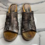 Matisse Women's Distressed Leather Festival Boho Retro Wood Mules Kara Clog Sz 9 Brown Photo 2