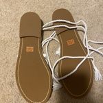 Frye NWOT  Ruth whipstitch ankle gladiator sandals white tan leather Photo 3