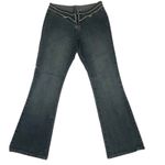 VTG Y2K Embroidered Crest Jeans Womens 29 Flare‎ Low Rise Embellished Denim 90s Blue Photo 0