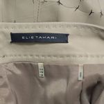 Elie Tahari  Beige Tan Perforated Leather Back Zipper Pencil Skirt US 6 Photo 4