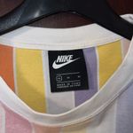 Nike Pastel Rainbow Striped Short Sleeve Cotton Tee Photo 2