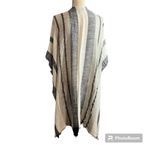 American Eagle | Cream Black Striped Boho Flowy Sheer Open Cardigan Sz S Photo 1