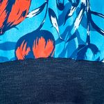 J.Crew  Womens Sweater Sz xxsNavy Red Floral Crew Neck Short Sleeve Career Casual Photo 4