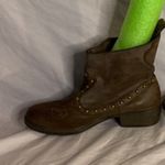 Yellow Box Boho Western Festival Brown Leather Studded Ankle Boots Gypsy 05 Size 7 Photo 1
