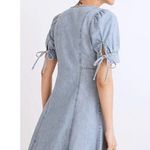 Madewell Light Blue Wash Button-Front Short Sleeve Mini Denim Dress Size 0 Photo 1