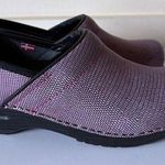 Sanita Fuchsia signature embossed leather clogs size 8 Purple Photo 0
