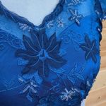 Mingda's Dress Floral Applique V Photo 2