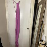 ASOS NEW  one shoulder cinched bodycon maxi dress fuschia pink size US 14 Photo 3