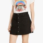 PacSun  Button Front Denim Mini Skirt Black Photo 0