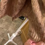 IMPRESSIONS chunky metallic animal pattern sweater Tan Size M Photo 3