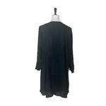 La Blanca  Swim Coverup Black Gauze Lace Embroidery V-neck Women’s Size Large Photo 3