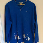 Vintage MC Sportswear Blue Snowman Zip Photo 0